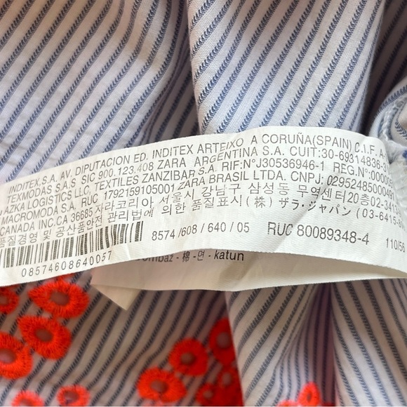 Zara Girls Collection Off Shoulder Strap Ruffle Blouse Top Shirt  Embroidered 5 - Picture 9 of 12